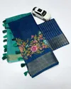 MG 571 Linen Digital Printed Fancy Surat Saree Wholesale Market